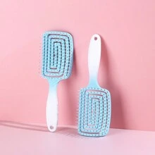 Cepillo de pelo cuadrado hueco para uso húmedo y seco, peine especial de costillas huecas para cabello rizado con ventilación, peine de masaje curvo grande peines peine pelo cepillo pelo de peines cepillo pelo - Multicolor - Ver 21