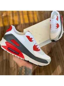 Air Max 90 Classic Unisex All White Low Price Shipping Today - Đỏ - Xem 1