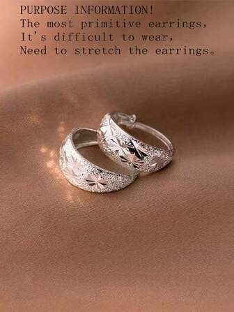 Pendientes de estilo clásico y primitivo de flor brillante de la serie estrellada de plata de ley 925, adecuados para uso diario de amigos y parejas, regalo premium (requiere un ligero ajuste de estiramiento para su uso)
