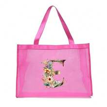 Túi lưới Tote Túi đi biển Túi đeo vai Túi đựng đồ bơi Túi lưới đi biển Túi mua sắm dung tích lớn Mỹ phẩm du lịch, Kính, Kem chống nắng Dung tích lớn Handba - Hồng - Xem 11