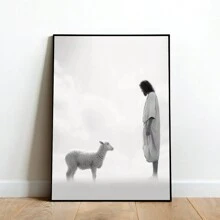 FajerminArt 1pc Black And White Jesus Faith Poster, Modern Wall Art,For Living Room & Bedroom Decor,No Frame,Canvas - Multicolor - View 22