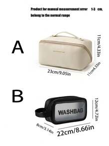 1 szt. Kreatywna kosmetyczka, kosmetyczka ze skóry PU, duża pojemność, modny i przenośny organizer na przybory toaletowe, wysokiej jakości brązowy kolor z koronką i plisowanym wzorem, wielofunkcyjna minimalistyczna kosmetyczka