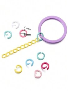 200 Stücke bunte Zinklegierung offene Sprengringe, geeignet für Halsketten, Armbänder, Schmuckverbindungen