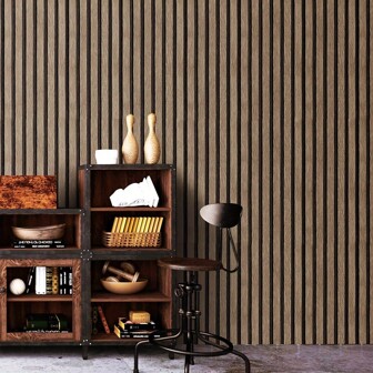 1/3/5/10m 亮面棕色木纹条纹复古乡村壁纸即撕即贴冰箱音箱烘干机柜烤箱电器家具家居装饰房间背景厨房壁纸墙贴