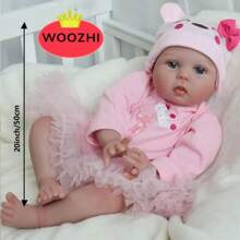 WOOZHI Reborn Doll Toddler Girl Reborn Baby Doll Cute Newborn Girl Soft Silicone Vinyl Baby Doll Toy, Suitable For Children Christmas Gift, Festival Gift, Birthday Gift - Bụi hồng - Xem 2