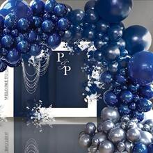 WellParti 57pcs Metallic Silver Balloon Chrome Balloon Silver Balloon Garland Kit For Birthday22 Birthday,Balloons,Silver Balloons,Silver Tinsel,Birthday Party Stuff,Sneaker Ball Party Decorations