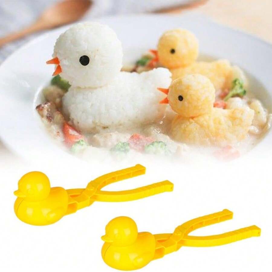 1/2pcs Duck Rice Molds, Sushi Molds, 3d Animal Rice Tool, Duck Rice Mold Maker For Rice Balls, Sushi, Croquetas - Multicolor - View 1