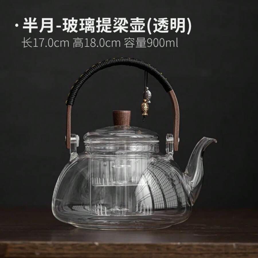 Steamable Teapot Household Glass Tea Maker High Temperature Resistant