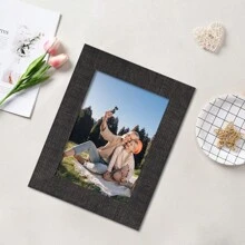 1 pièce Cadre photo en bois rustique, style campagnard, design vintage, convient pour la maison, le salon, la chambre, le bureau ou le montage mural, cadeau de rentrée scolaire