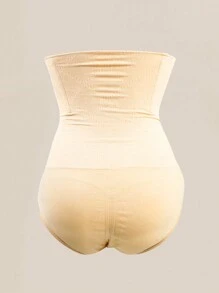 2 Pcs High Waist Contorl Tummy Panties Seamless Women's Shapewear Body Shaper Waist Trainer Slimming Falt Belt Sheath Woman Shaping Panty Ladies Briefs Underwear - Apricot - View 2