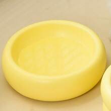 陶瓷猫碗，宠物喂食碗，狗食碗，保护颈部，猫食碗，猫狗碗，水碗 - 黃色 - 查看 5