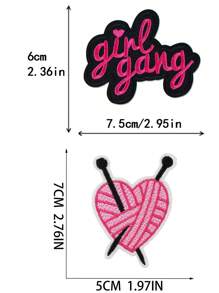 1 套 3/8 件粉色系列刺绣补丁卡通粉色涤纶熨烫补丁缝制蝴蝶结爱心电视蝴蝶女孩英文字母 DIY 装饰配件适用于背包、牛仔裤、夹克、T 恤、帽子、连衣裙等 - 混搭 - 查看 6