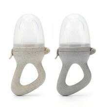 2 件/套婴儿水果食物喂食器奶嘴，婴儿出牙新鲜水果喂食器，蔬菜硅胶牙胶，6-12 个月婴儿水果喂食器，0-6 个月婴儿 - 彩色 - 查看 11