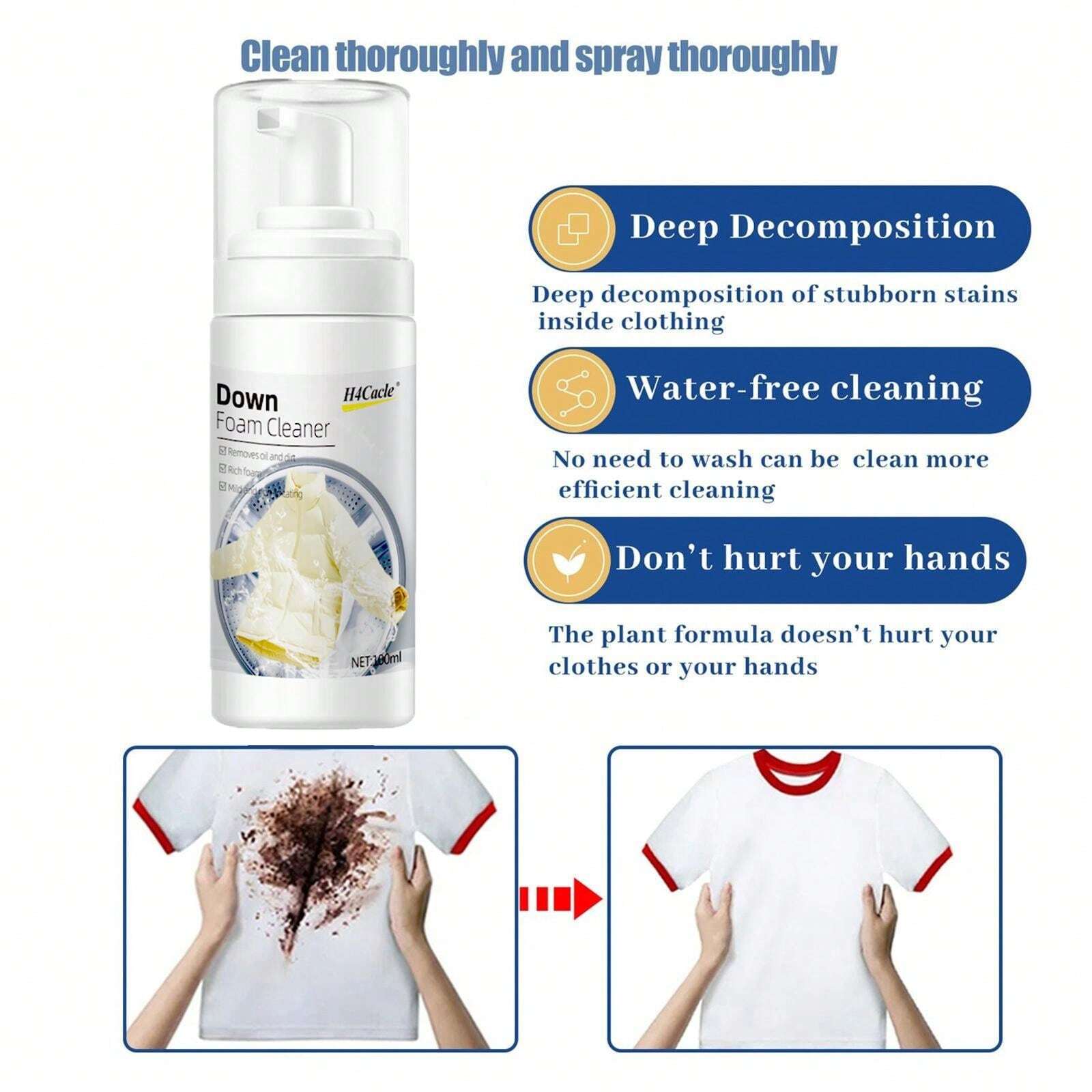 Foam Cleaner, Clothing & Household Cleaning Detergent For Stain Removal