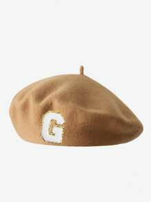 1pc Baby & Kids 26 Letters Knitted Beret Hat, Soft Warm Cute Fashionable Headwear For Toddler Boys Girls, Suitable For Infants And Young Children In Autumn And Winter