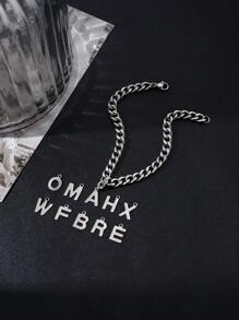 1 szt. Sunshine Boy Campus spersonalizowana minimalistyczna bransoletka ze stali nierdzewnej z 26 angielskimi literami