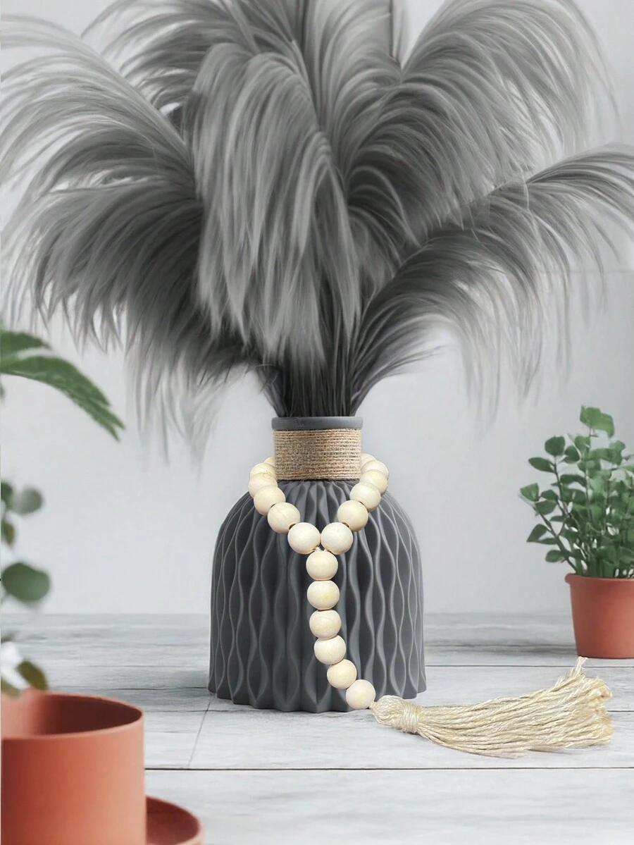 1件仿真丝花束家居装饰，粉色花朵配绿色叶子，适用于婚礼、生日、周年纪念派对、餐桌、客厅、卧室装饰