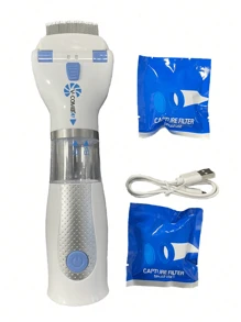 USB-Charged Electric Pet Flea Remover, Flea Cleaning Brush Comb, Lice Removal Comb, Flea Catcher For Pets And Dogs. - White - View 4