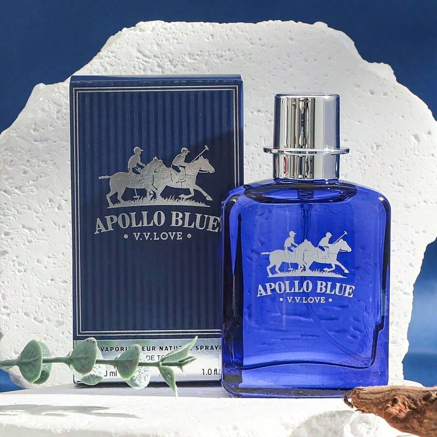 Apollo Blue 100 ML Men's Perfume Is A Woody Aromatic Fragrance For Men. This Perfume, Presented In An Elegant Spray Format, Captures The Essence Of Freshness And Sophistication. - Tươi và gỗ - Xem 1
