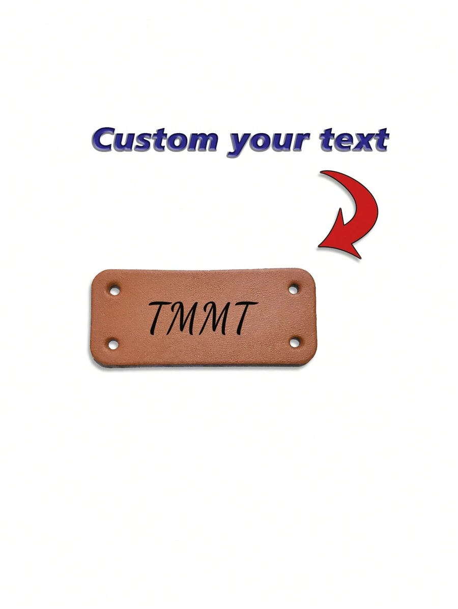 10/20/50/100PCS Túi xách, Mũ, Khăn quàng cổ, Nhãn da nhỏ tự làm, Phụ kiện khâu tay, Nhãn, Thẻ trang trí bằng da PU Ý tưởng quà tặng mùa đông cho bé trai bé gái Ngày lễ tình nhân - màu nâu - Xem 1