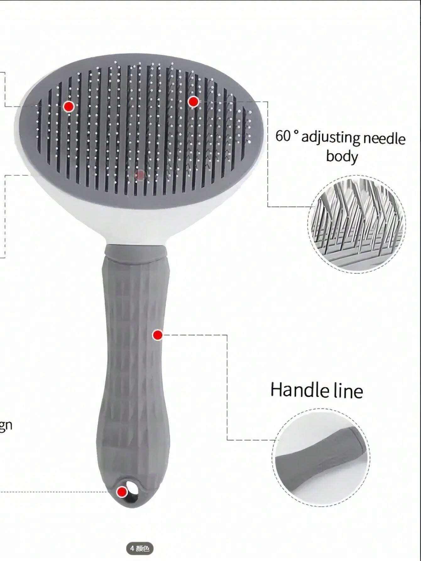 Dog Brush, Cat Brush, DeShedding Dog Brush, SelfCleaning Pet Brush