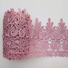 Cinta de encaje con borde floral de 9 cm de ancho, adorno, recorte, decoración para vestidos de boda, regalos, fiestas, aplicaciones, manualidades de costura DIY