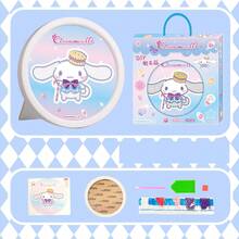 Caja de regalo con marco de asa de pintura de diamantes Sanrio Kuromi, pegatina de pintura de diamantes Cinnamoroll, pegatina de diario hecho a mano MyMelody, pintura decorativa de Hello Kitty linda y de dibujos animados, pegatina creativa DIY Pompompurin - Multicolor - Ver 6