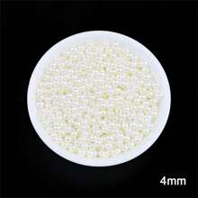 2 mm à 16 mm Perles rondes en ABS beige et blanc, cabochons de perles à moitié plats à moitié ronds, convenant pour la fabrication de bijoux DIY, l'artisanat, les accessoires, les vêtements, les chaussures, les sacs, la décoration des ongles et l'artisanat