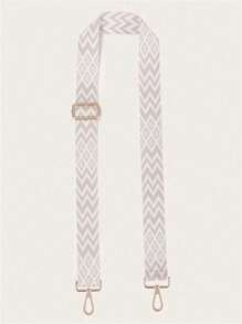 卡其色菱形可调节长/短可更换厚而宽的承重包带 - 米色 - 查看 5