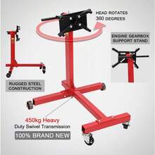 Engine Gearbox Support Stand 1000 Lbs 450kg Heavy Duty Swivel Transmission Red - Red - View 4
