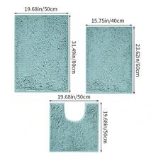 1 tấm thảm chống trượt bằng vải nhung mềm mại, thân thiện với da, thấm nước, dùng để trang trí nhà cửa, thảm trải sàn, thảm trải sàn ngoài trời, thảm chùi chân, phụ kiện phòng tắm, trang trí lối vào trường học - trời xanh - Xem 2