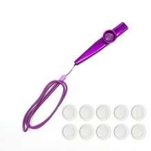 Sáo hợp kim nhôm Kazoo + 10 miếng phim sáo + dây đeo cho bàn phím piano tiệc tùng Bộ 1 món Good Companion, Kazoo nhỏ và nhẹ, bạn có thể bỏ vào túi và mang theo bên mình. Nhạc cụ Kazoo 4,8 X 0,7 inch, là quà tặng Giáng sinh, quà tặng sinh nhật, quà tặng ngày lễ tình nhân cho bạn bè, đồng nghiệp. - Nhiều màu - Xem 8