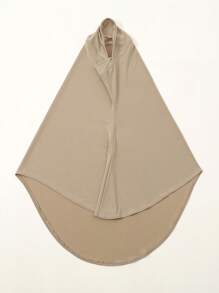 1 件女士时尚纯色弹性下巴覆盖头巾，头巾围巾，适合日常长袍服装头带透气帽下女士面纱