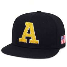 1 pieza gorra de béisbol con bordado de letra A para hombre, sombrero deportivo para exteriores y hip-hop. Sombrero casual ajustable para primavera, otoño, viaje, playa, vacaciones en la calle. - Multicolor - Ver 15