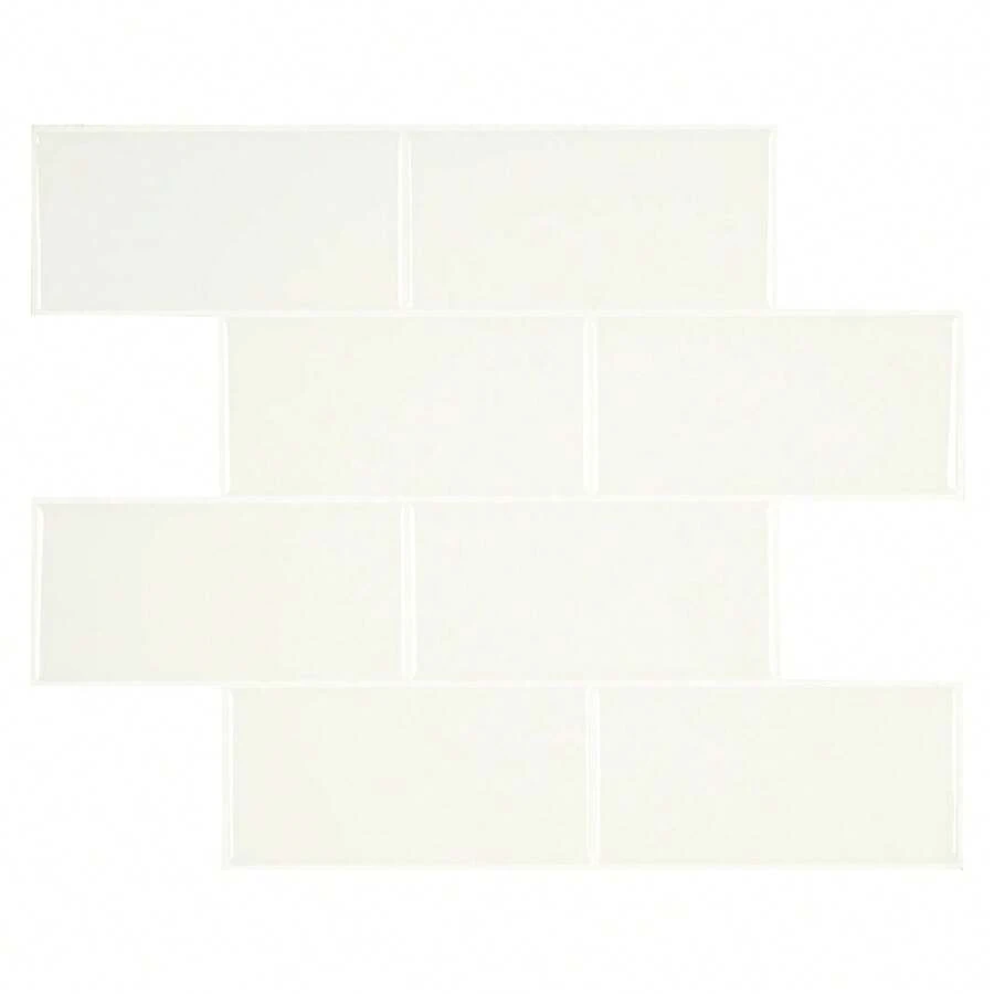 White Subway Peel & Stick Mosaic Wall Tile - Easy DIY Installation, Water-Resistant, And Grout-Free For Kitchens & Bathrooms (2.76 Sqft / Pack) - 1 - View 1