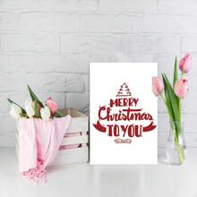 1 张，带信封的趣味圣诞贺卡 - 节日设计，包括圣诞老人、雪花和圣诞树 - 非常适合家人、教师和所有收件人趣味贺卡，适合成人节日贺卡 - 均碼 - 查看 5