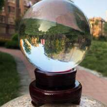 Clear Glass Crystal Ball Magic Healing Meditate Sphere Photography 100mm + Stand - Variant1 - View 10