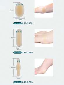 16 件/套多功能防摩擦凝胶垫，防止脚后跟、脚趾和侧面起水泡，多种款式隐形足部护理套装 - 膚色 - 查看 5