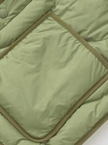 Balabala Boys' And Girls' Down Vest Warm For Autumn/Winter - Army Green - View 9