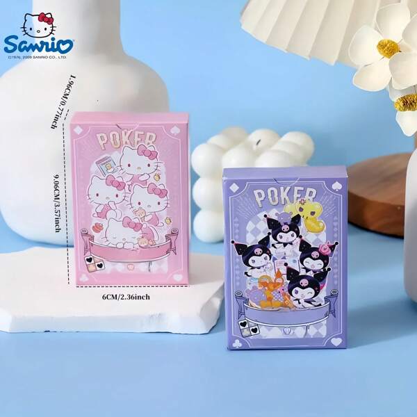 Sanrio SanrioPlaying Cards: Baralho de 54 cartas com padrões ricos e 4 estilos fofos, perfeito para jogos de festa e festivais, adequado para maiores de 14 anos