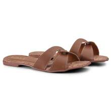 Women's Casual Comfortable Flat Sandal - 駝色 - 查看 1