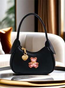 可爱熊儿童女孩手提包，送给小女孩的节日礼物，时尚高端公主风格迷你钱包、零钱包 - 均碼 - 查看 19