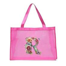 Túi lưới Tote Túi đi biển Túi đeo vai Túi đựng đồ bơi Túi lưới đi biển Túi mua sắm dung tích lớn Mỹ phẩm du lịch, Kính, Kem chống nắng Dung tích lớn Handba - Hồng - Xem 33