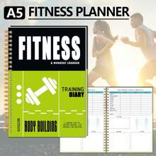 Diario de Fitness - Planificador y rastreador de ejercicios A5 para hombres y mujeres | Libro de registro para entrenamientos en el gimnasio y el hogar | Seguimiento del progreso de los ejercicios diarios para la salud y la pérdida de peso | Logre sus objetivos de bienestar, útiles escolares, vuelta al colegio