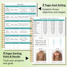 Diario de Fitness - Planificador y rastreador de ejercicios A5 para hombres y mujeres | Libro de registro para entrenamientos en el gimnasio y el hogar | Seguimiento del progreso de los ejercicios diarios para la salud y la pérdida de peso | Logre sus objetivos de bienestar, útiles escolares, vuelta al colegio