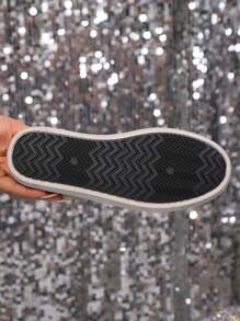 DareSee 女士星形装饰系带圆头休闲脏鞋，白色，秋季音乐节 Y2K 节返校季秋季圣诞节冬季圣诞礼物 - 白色 - 查看 8