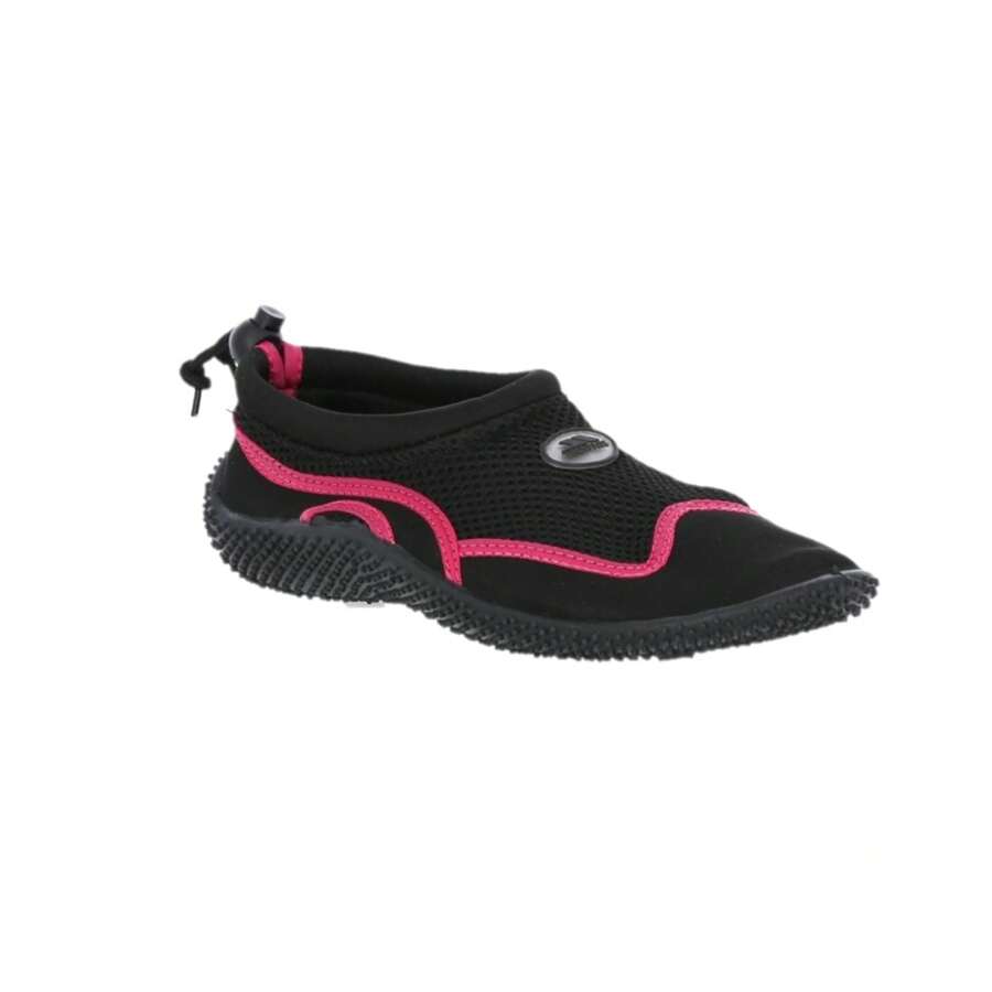 Trespass Adults Unisex Paddle Aqua Swimming Shoe (Black/Raspberry) - Black - View 1
