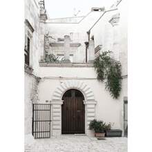 1 pieza Pintura en lienzo minimalista escandinava con el árbol de olivo italiano, las ramas y las hojas, la arquitectura, sin marco, para decoración del hogar