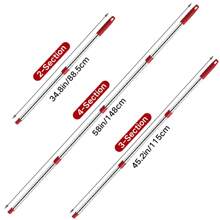 适用于 O-Cedar/EasyWring 旋转拖把系统的替换手柄，4 节式拖把杆，长度 2.5 至 5 英尺，兼容三角形旋转拖把底座，红色。注意：底座仅兼容 EasyWring 旋转拖把系统！安装简便。 - 紅色 - 查看 6