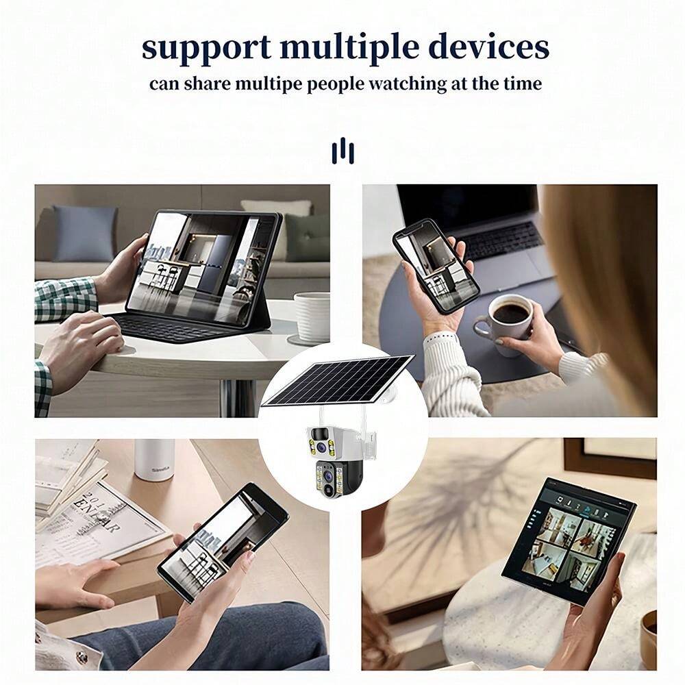 Outdoor Waterproof Surveillance Camera 8MP Solar Camera 4G Sim Network